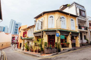 Singapur 'daki ünlü Çin Mahallesi Mimarisi