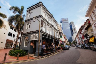 Singapur 'daki ünlü Çin Mahallesi Mimarisi