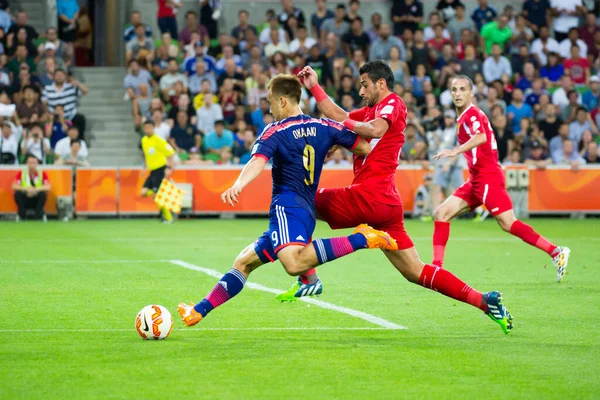 Japan vs Jordanië in de Aziatische Cup 2015 — Stockfoto