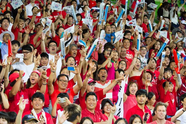 韓国対ウズベキスタン戦アジアカップ2015 — ストック写真