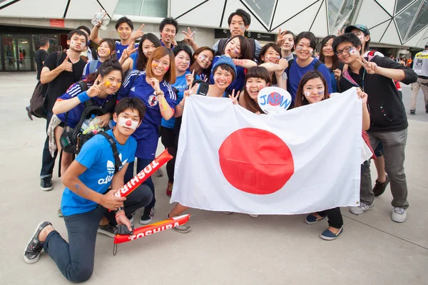 Japonsko vs Jordánsko v asijském poháru 2015 — Stock fotografie