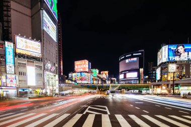Japonya 'da gece vakti Shinjuku Tokyo