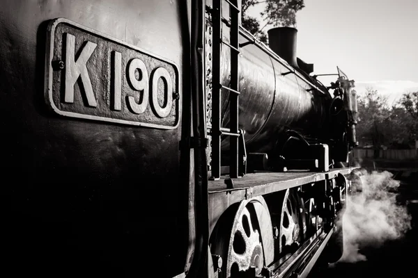 Treno a vapore al tramonto — Foto Stock