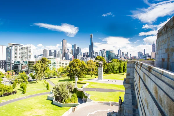 Uitzicht op Melbourne CBD — Stockfoto