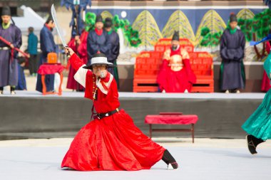 Gyeongbokgung Sarayı'nda nöbet değiştirme