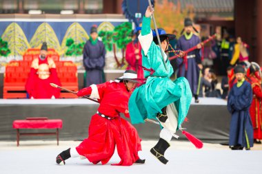 Gyeongbokgung Sarayı'nda nöbet değiştirme