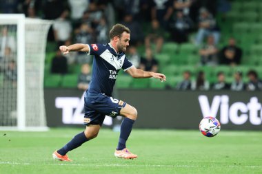 MELBOURNE, AUSTRALIA - 18 Ekim 2025: Melbourne, Avustralya 'da Melbourne Victory ile Auckland FC arasında oynanan A-League Mens maçında Juan Mata.