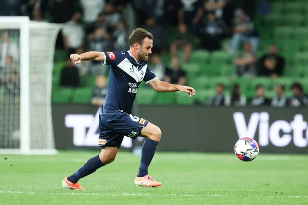 MELBOURNE, AUSTRALIA - 18 Ekim 2025: Melbourne, Avustralya 'da Melbourne Victory ile Auckland FC arasında oynanan A-League Mens maçında Juan Mata.