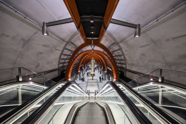 MELBOURNE, AUSTRALYA - 18 Ekim 2025: Metro Tüneli projesi kapsamında Devlet Kütüphane İstasyonu halka açıldı. Melbourne CBD, Victoria, Avustralya 'da yer alan ve 18 Ekim 2025' te çekilmiştir..