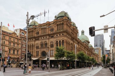 SYDNEY, AUSTRALYA - 07: 2025 Kraliçe Vic Binası 'nın George St in, Sydney, New South Wales, Avustralya' daki güzel mirası