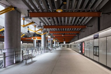 MELBOURNE, AUSTRALYA - 4 Aralık 2025 Metro Tüneli projesinin bir parçası olarak Arden yeraltı tren istasyonu açıldı. Melbourne, Victoria, Avustralya 'da yer almaktadır