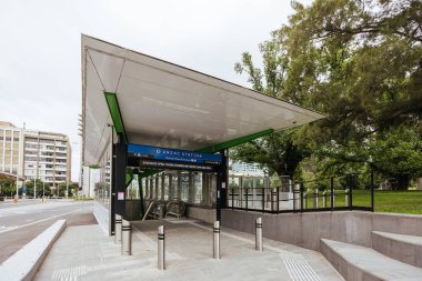 MELBOURNE, AUSTRALYA - 9 Aralık 2025 Metro Tüneli projesinin bir parçası olarak yeni açılan ANZAC yeraltı tren istasyonu. Melbourne, Victoria, Avustralya 'da yer almaktadır