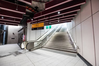 MELBOURNE, AUSTRALYA - 9 Aralık 2025 Metro Tüneli projesinin bir parçası olarak yeni açılan ANZAC yeraltı tren istasyonu. Melbourne, Victoria, Avustralya 'da yer almaktadır