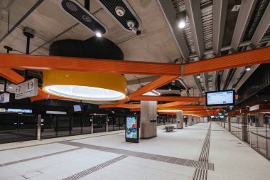 MELBOURNE, AUSTRALYA - 9 Aralık 2025 Metro Tüneli projesinin bir parçası olarak yeni açılan ANZAC yeraltı tren istasyonu. Melbourne, Victoria, Avustralya 'da yer almaktadır