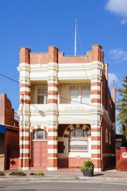 BIRCHIP, AUSTRALIA - 27 Eylül 2025: Victoria, Avustralya 'daki Warracknabeal kasabasında tarihi Viktorya mimarisi