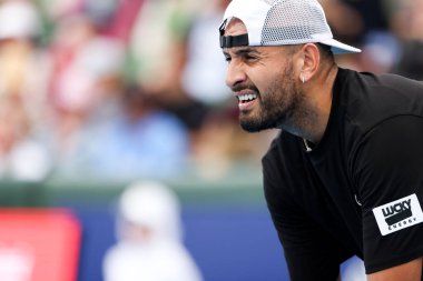MELBOURNE, AUSTRALIA - 13 Ocak 2026: Avustralyalı Nick Kyrgios, 13 Ocak 2026 tarihinde Melbourne, Avustralya 'da Çinli Zhang Zhizhen' i oynuyor..