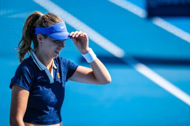 MELBOURNE, AUSTRALIA - 14 HAZİRAN 2026: Büyük Britanya 'dan Katie Boulter, 14 Ocak 2026' da Melbourne, Avustralya 'da ABD' li Elizabeth Mandlik 'i oynuyor..