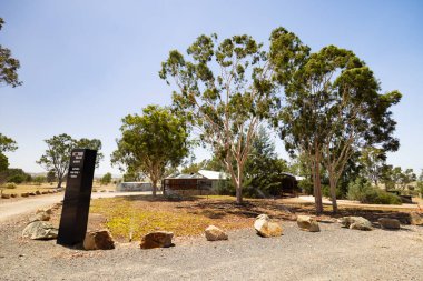 Winton Wetlands yazın çok sıcak bir günde Winton, Victoria, Avustralya 'da