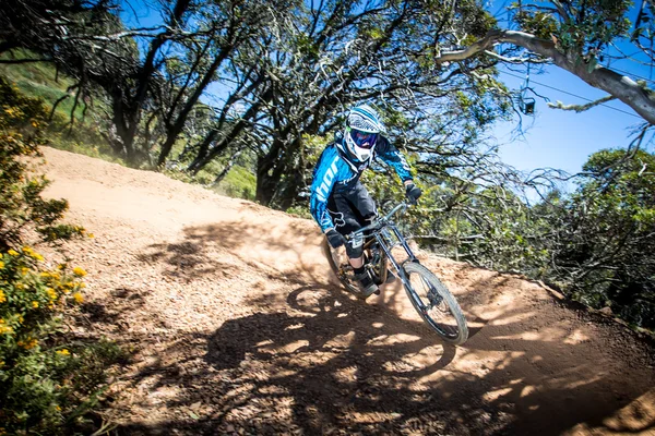 Mountainbiker bei MT Buller — Stockfoto