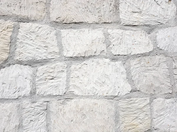 Old Bright White Pattern Stone Wall Texture — Stock Photo, Image