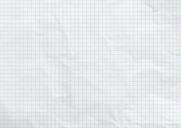 White Crumpled Paper Blue Graph Lines — Stock Photo, Image