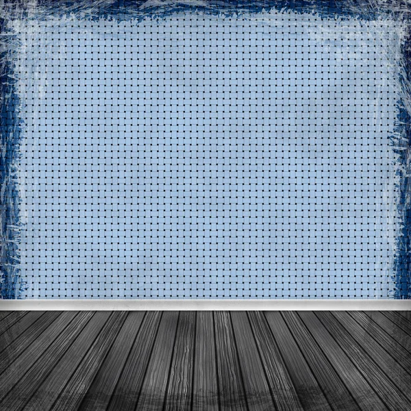 Blå grunge bakgrund. abstrakt vintage textur med ram och — Stockfoto