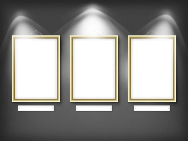 Two empty frames on a wall — Stock Photo, Image