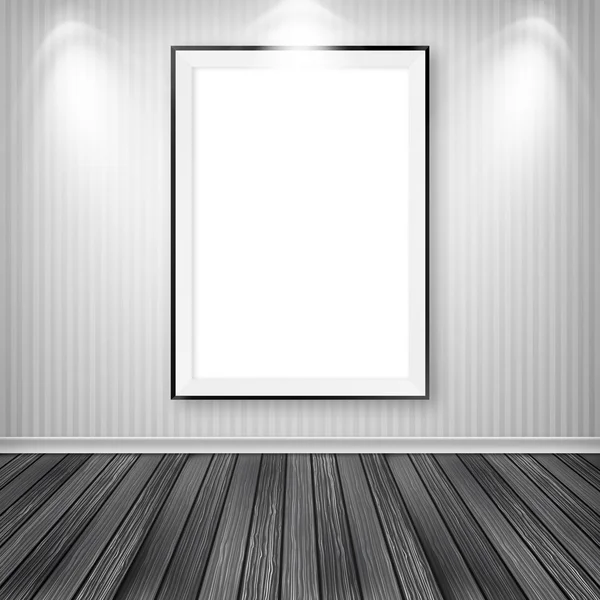 Marco blanco vacío en blanco — Foto de Stock
