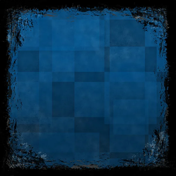 ネイビー ブルー グランジ背景。フレームと抽象的なビンテージ テクスチャ — ストック写真