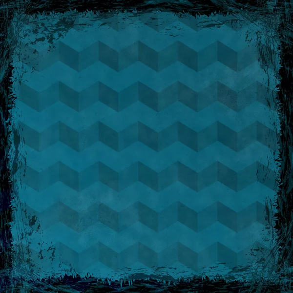 Blauwe grunge achtergrond. abstract vintage textuur met frame en — Stockfoto