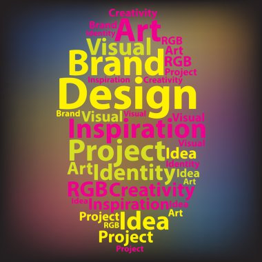 metin bulut. Tasarım wordcloud. tipografi kavramı. vektör illustr