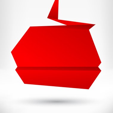 konuşma balonu origami tarzı. vektör arka plan.