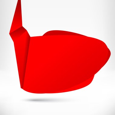 konuşma balonu origami tarzı. vektör arka plan.