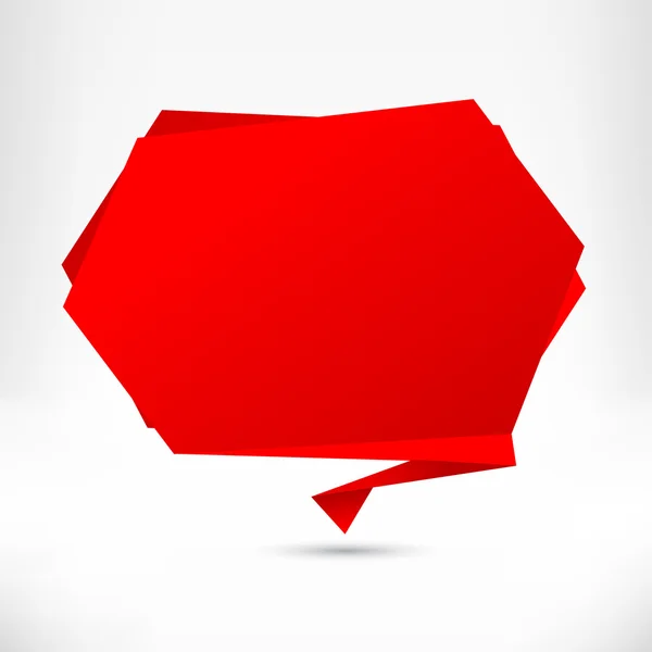 Konuşma balonu origami tarzı. vektör arka plan. — Stok Vektör