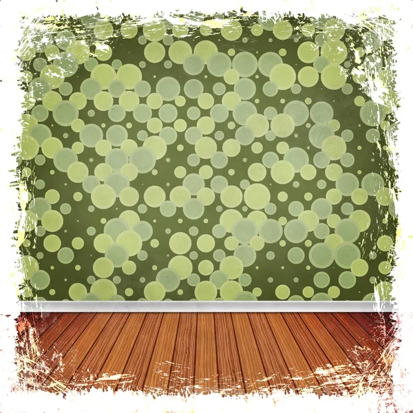 Green grunge background. Abstract vintage texture with frame and — Stock Photo, Image