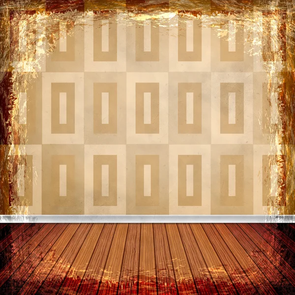 Orange grunge background. Abstract vintage texture with frame an — Stock Photo, Image