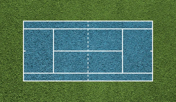 Tennisbana. ovanifrån fält. styrelsen bakgrund. — Stockfoto