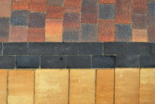 The fragment of sidewalk pavement brick pattern on promenade — Stock Photo, Image