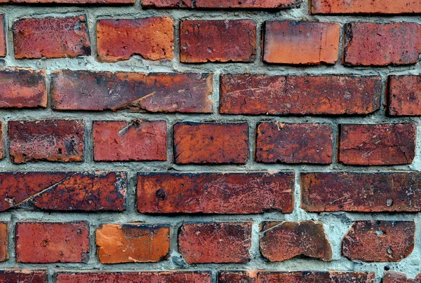 Parede de tijolo vermelho textura fundo. Formato quadrado — Fotografia de Stock