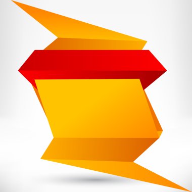 boş boş konuşma balonu. Origami afiş, arka plan