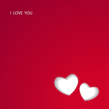 kart mutlu Sevgililer günü kavram seviyorum. gölge ile kalp şekli.