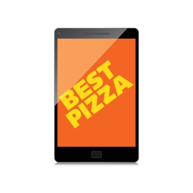 Yüksek kaliteli smartphone ekran en iyi Pizza etiketle. Specia