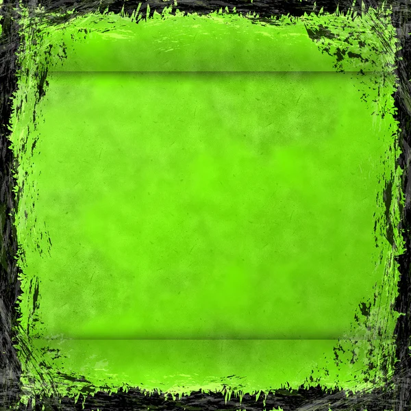 Sfondo grunge verde. Texture vintage astratta con cornice e — Foto Stock