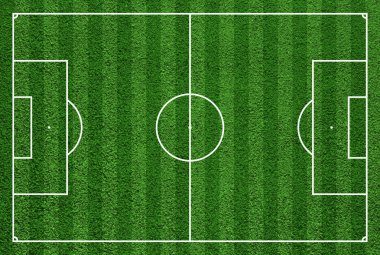 Top view of soccer field or football field. clipart