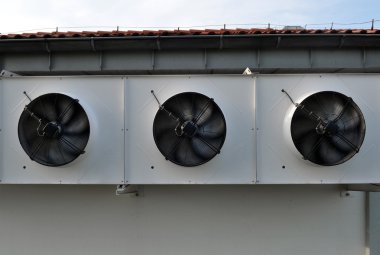 Klima sistemi bir bina duvara monte