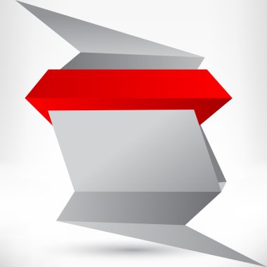 boş boş konuşma balonu. Origami afiş, arka plan.