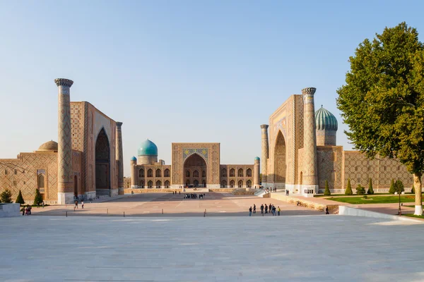 Registan 广场，撒马尔罕 — 图库照片