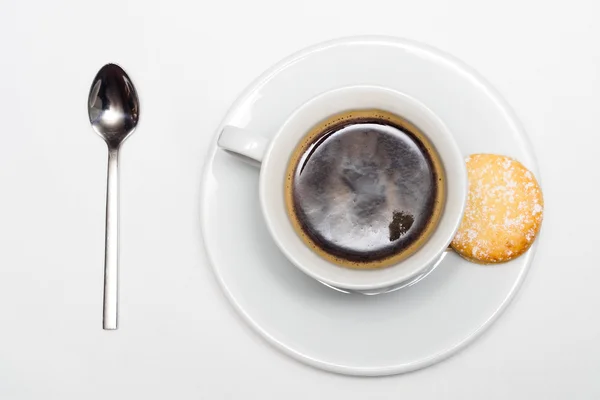 Café Espresso con galletas — Foto de Stock