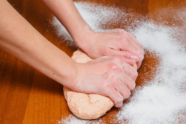 Kneading dough — Stock Photo, Image