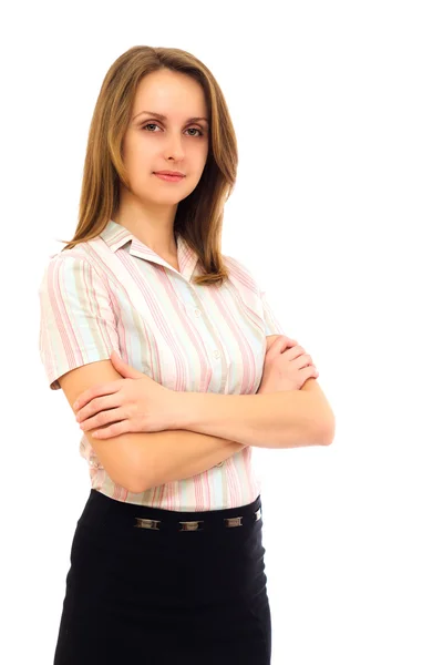 Mujer con los brazos cruzados — Foto de Stock